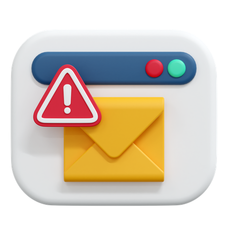 Warn-E-Mail-Nachricht  3D Icon