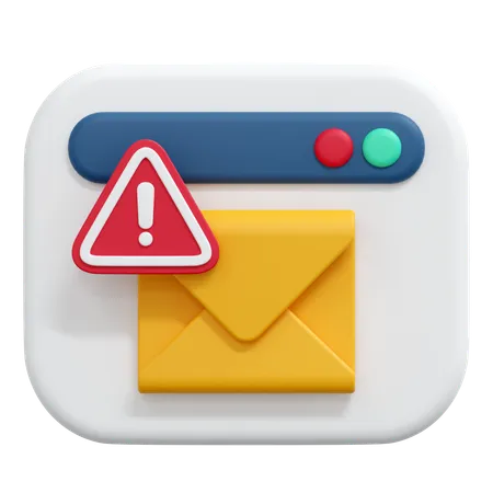 Warn-E-Mail-Nachricht  3D Icon