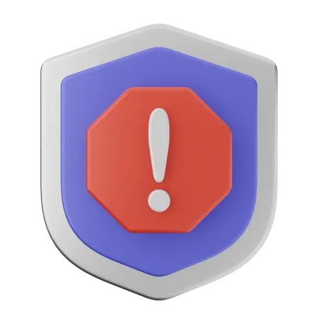 Alarm schild schutz  3D Icon