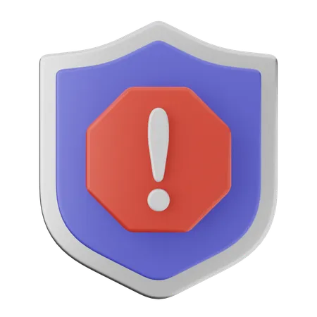 Alarm schild schutz  3D Icon