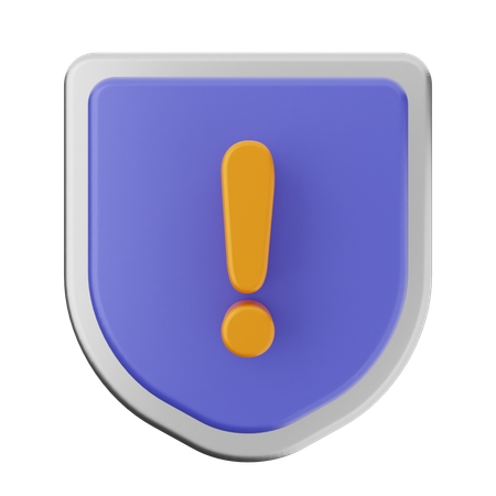 Alarm schild schutz  3D Icon