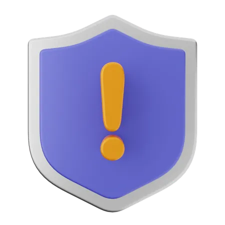 Alarm schild schutz  3D Icon