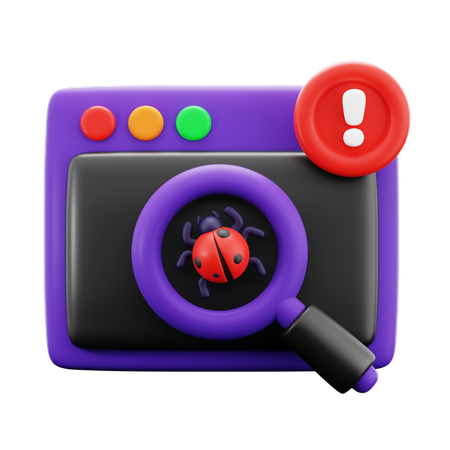 Alarma de error cibernético  3D Icon