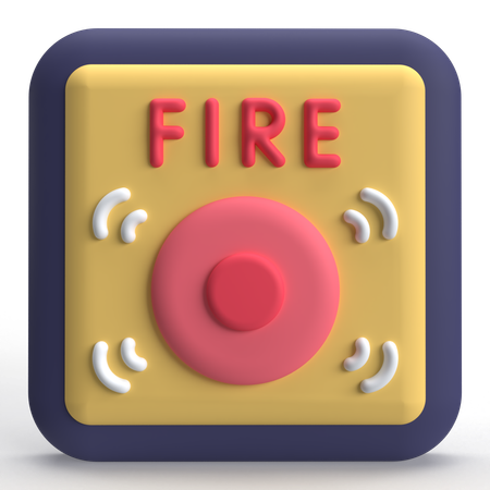 Alarma de incendios  3D Icon