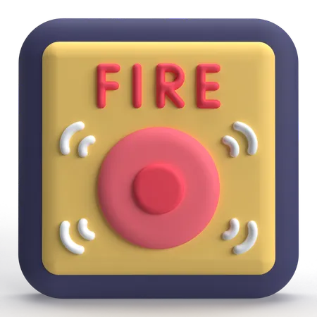 Alarma de incendios  3D Icon