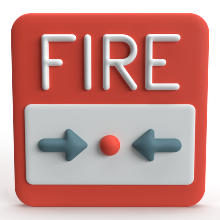 Alarma de incendios  3D Icon