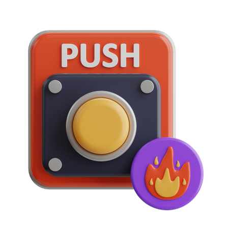 Alarma de incendios  3D Icon