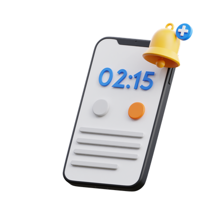 Alarma de teléfono inteligente  3D Icon