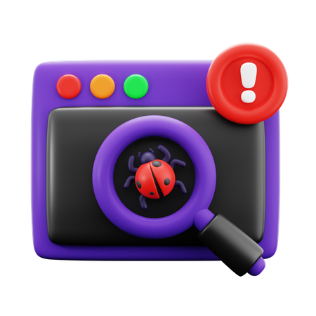 Alarme de cyber-bug  3D Icon