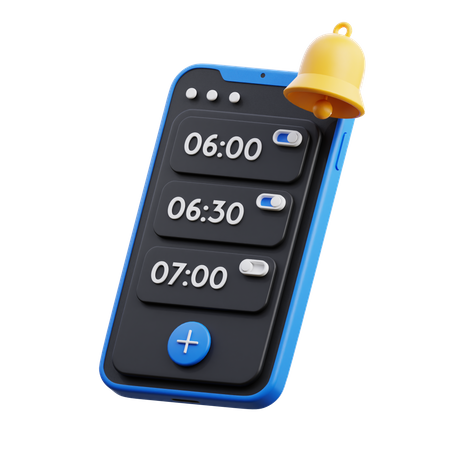 Alarme de hora do smartphone  3D Icon