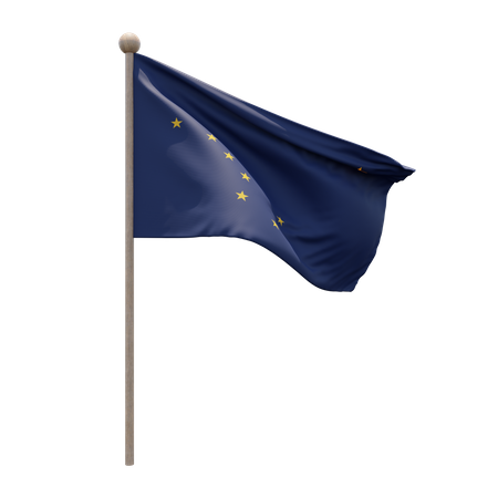 Alaska Flagpole  3D Icon