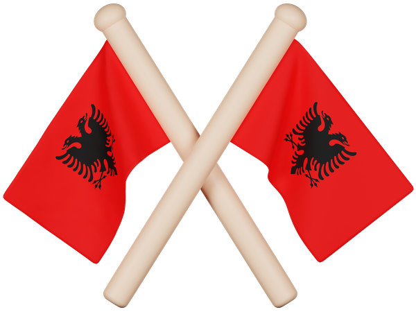 Albania Flag  3D Icon