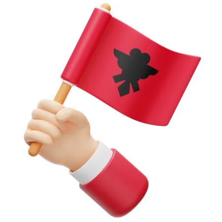 Albania Flag  3D Icon