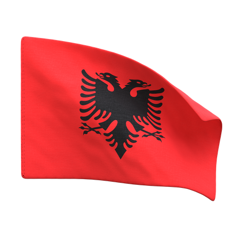 Albania Flag  3D Icon