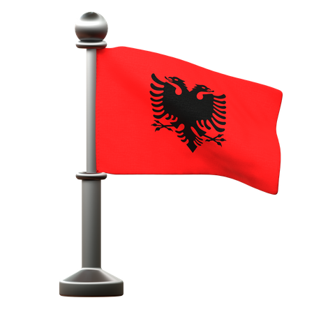 Albania Flag  3D Icon