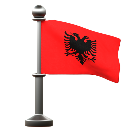 Albania Flag  3D Icon