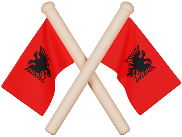 Albania Flag 3D Icon
