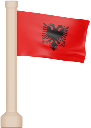 Albania Flag 3D Icon