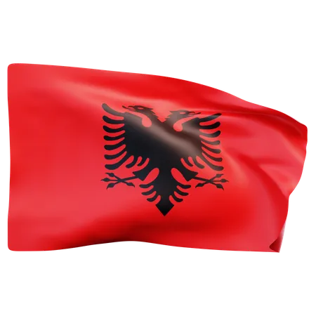 Albanien Flagge  3D Icon