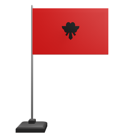 Albanien Flagge  3D Icon