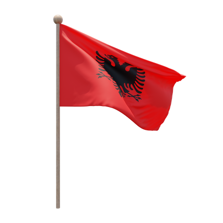 Albanien-Flaggenfeld  3D Icon