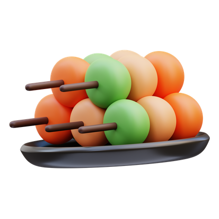 Albóndigas de dango  3D Icon