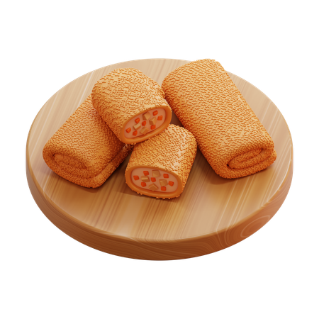 Croquetas de pollo  3D Icon