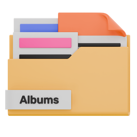 Albums Folder  3D Icon