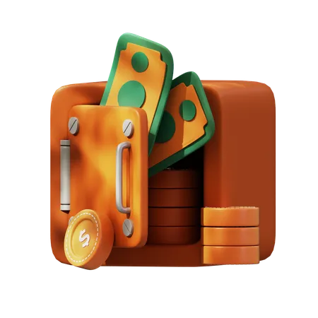 Caja de dinero  3D Icon