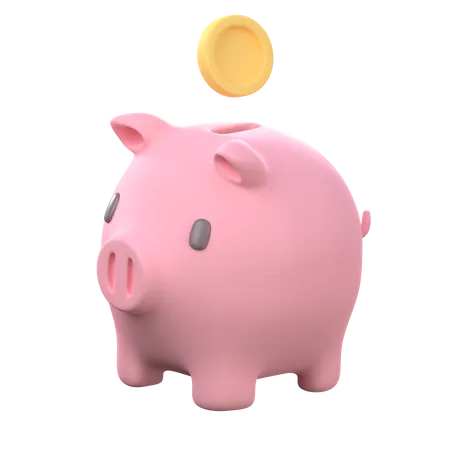 Ahorro de cerdito  3D Icon