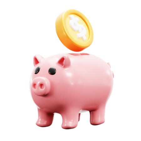 Ahorro de cerdito  3D Icon