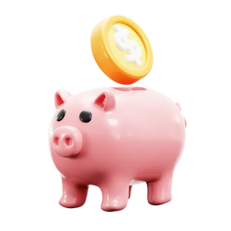 Ahorro de cerdito  3D Icon