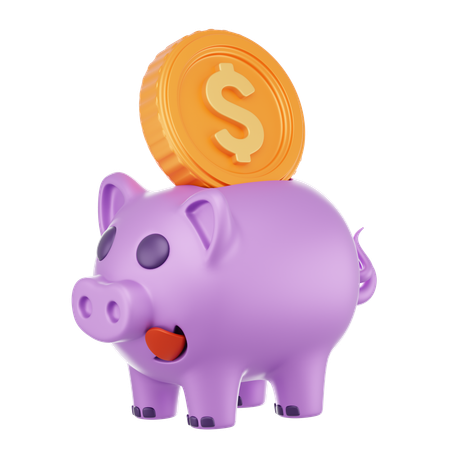 Ahorro de cerdito  3D Icon