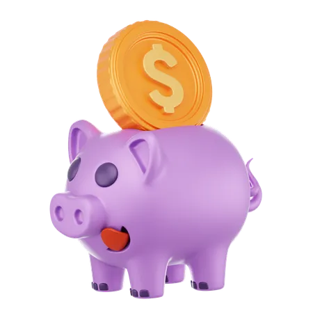 Ahorro de cerdito  3D Icon