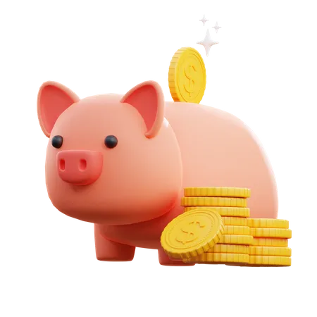 Ahorros alcancía  3D Icon