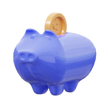 Ahorro de cerdito  3D Icon