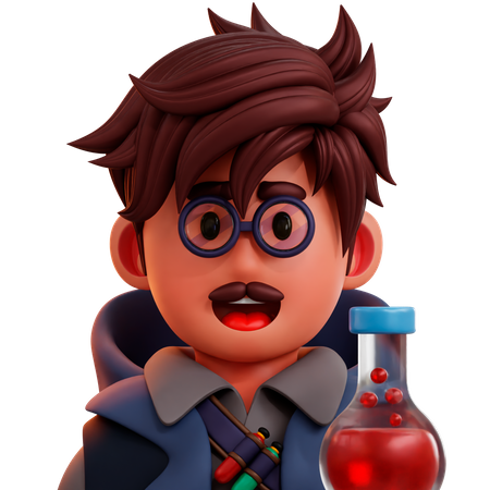 Alchemist Charakter  3D Icon