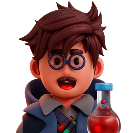 Alchemist Charakter  3D Icon