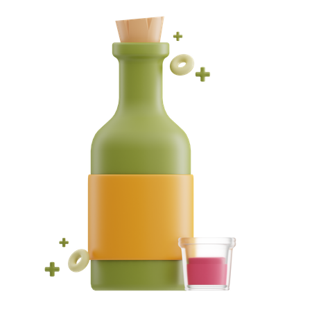 Alcohol Bottle  3D Icon