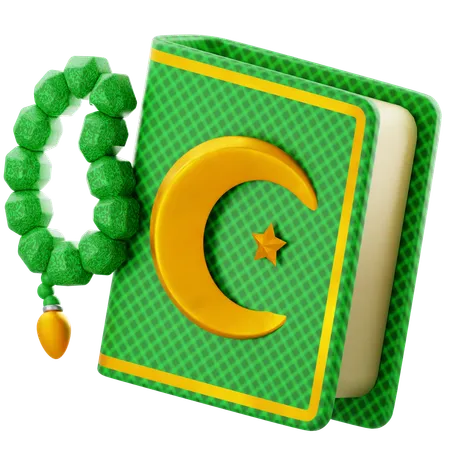 Alcorão e Tasbih  3D Icon