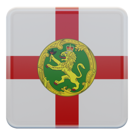 Alderney Flag  3D Illustration