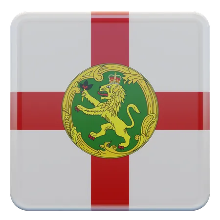 Alderney Square Flag  3D Icon