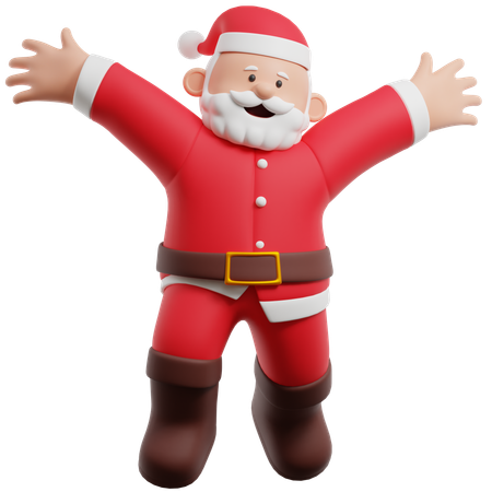 Alegre Papai Noel  3D Illustration