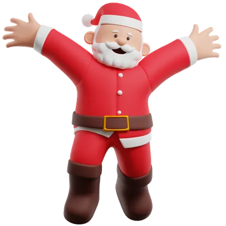 Alegre Papai Noel  3D Illustration