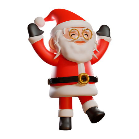 Alegre Papai Noel  3D Illustration