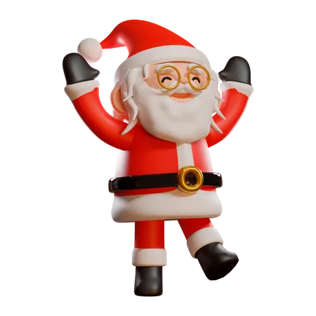 Alegre Papai Noel  3D Illustration