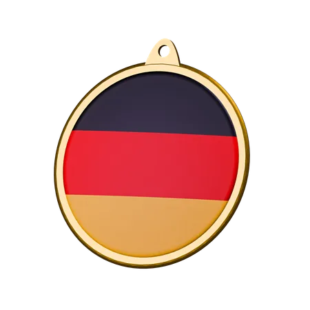 Emblema da medalha da bandeira da alemanha  3D Icon