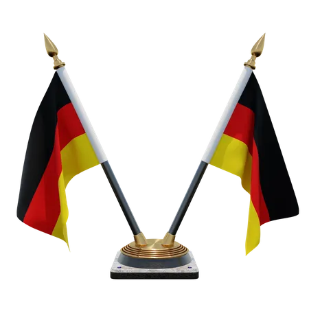 Soporte de bandera de escritorio doble de Alemania  3D Flag