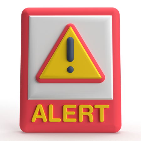Alert  3D Icon