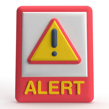 Alert  3D Icon